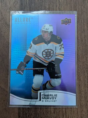 Charlie McAvoy rainbow blue purple /199 2021-22 Allure upper deck R-73 front