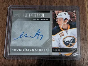 Sam Reinhart Rookie Signatures - hard signed on card auto - 2014-15 Upper Deck Premier front