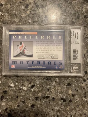 2000 donruss preferred John elway game worn shoe patch /125 back