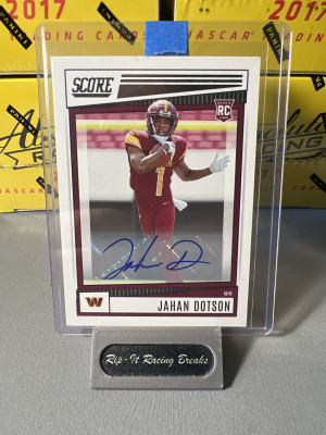 Jahan Dotson Rookie Autograph 2022 Score Football Washington Commanders front