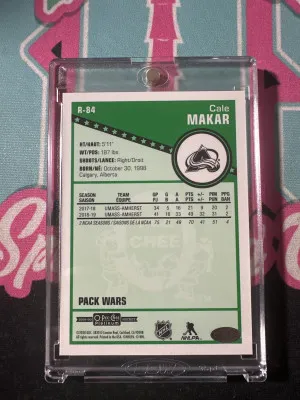 2019-20 O-Pee-Chee Platinum Retro Cale Makar Pack Wars Achievement Rookie SP RC AVALANCHE back