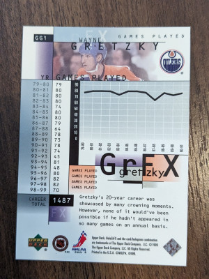 Wayne Gretzky Holo GRFX 1999 GG1 back