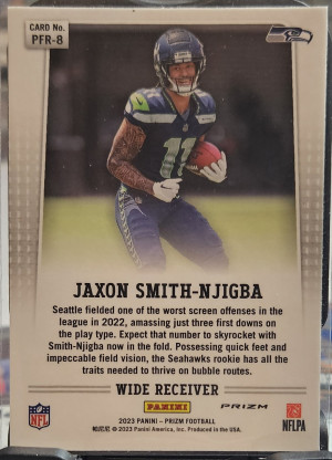 Jaxon Smith-Njigba Throwback Prizm Rookie #PFR-8 back