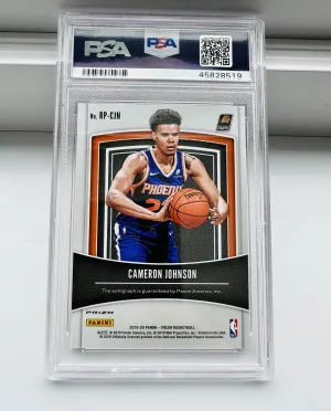CAMERON JOHNSON 2019-20 PRIZM ROOKIE PENMANSHIP ORANGE ICE AUTO back