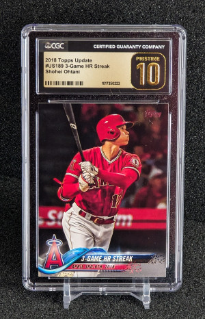 2018 Topps Update #US189 Shohei Ohtani Rookie RC Graded CGC 10 PRISTINE! front