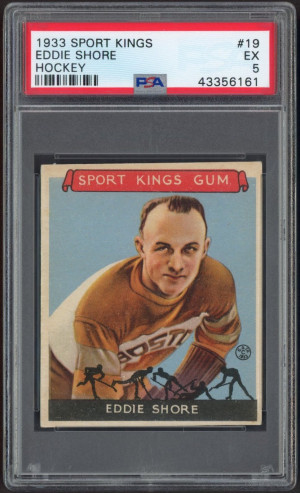 1933 Goudey Sport Kings #19 Eddie Shore PSA 5 (Ex) front