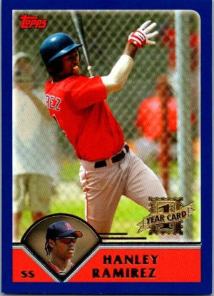 2003 Topps Traded #T181 Hanley Ramirez Rookie RC Boston Red Sox front