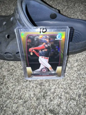 2023 Bowman Chrome CJ Abram’s Gold /50 front