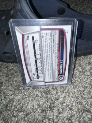 2023 Bowman Chrome CJ Abram’s Gold /50 back
