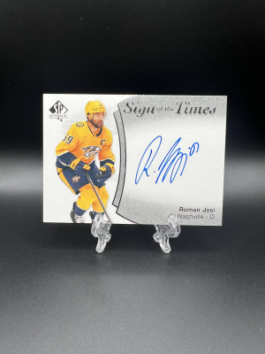 Roman Josi 2021-22 SP Authentic Sign of the Times front