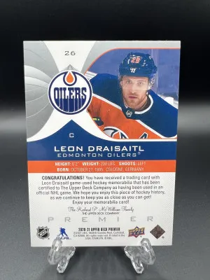 Leon Draisaitl 2020-21 Premier Jersey back