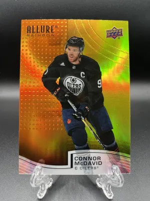 Connor Mcdavid 2021-22 Allure Orange/Yellow Rainbow front