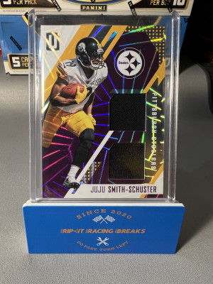 Juju Smith-Schuster 97/99 dual player worn relic 2017 Unparalleled Football Pittsburgh Steelers front