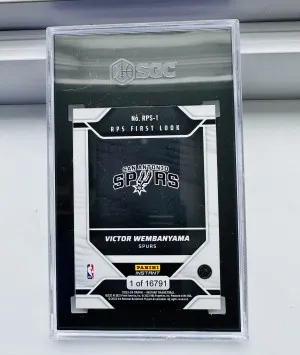 2023-24 PANINI INSTANT RPS FIRST LOOK VICTOR WEMBANYAMA #RPS-1 FIRST PRINT! back