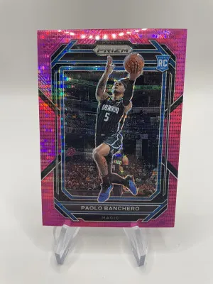 2022 Panini Prizm Paolo Banchero Rookie Pink Pulsar /42 front