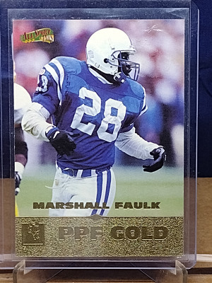 All Sports Marshall Faulk #129 PPF Gold front