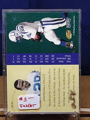 Playoff Zone Marshall Faulk #PZ-16 Zone Insert back