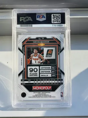 2022-23 Panini Prizm Monopoly Black Icon Devin Booker #71 SSP POP 15 back
