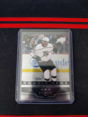 2021-22 Upper Deck Ext Black Diamond Retro Quinton Byfield Rookie Gems BD-35 RC front