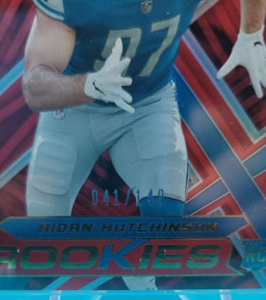 2022 Panini XR Xtreme Rookies Aidan Hutchinson Red /149 #XTR-12 RC Detroit Lions back