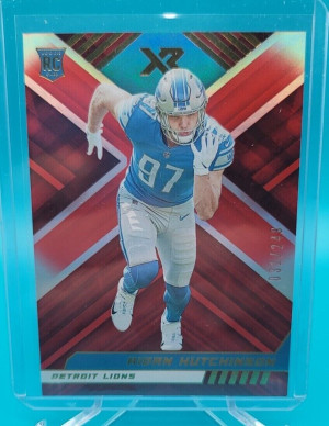 2022 Panini XR Aidan Hutchinson Red /249 #113 Detroit Lions RC Rookie front