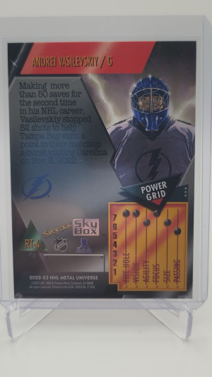 2022-23 Metal Universe Andrei Vasilevskiy Retro #RT-4 back
