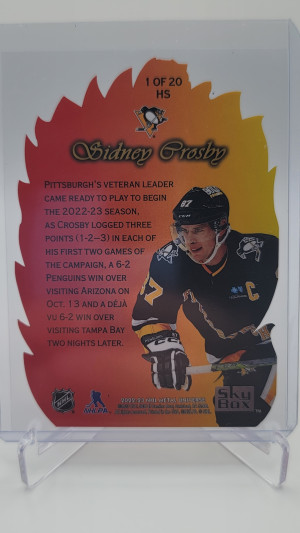 2022-23 Metal Universe Sidney Crosby Hot Shots #HS-1 Die-Cut SSP back