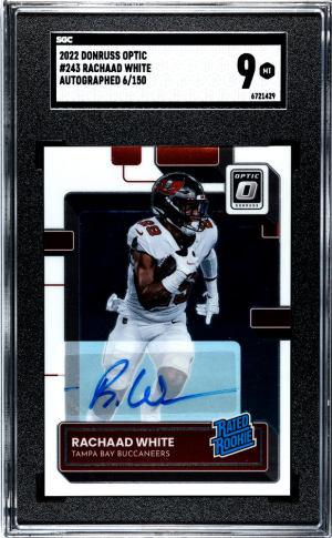 2022 Donruss Optic Rachaad White Auto /150 front