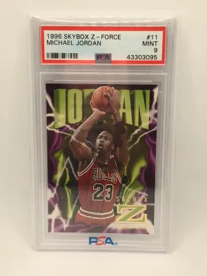 Michael Jordan 1996-97 Skybox Z Force #11 PSA 9 MINT HOF front