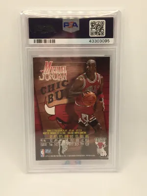 Michael Jordan 1996-97 Skybox Z Force #11 PSA 9 MINT HOF back