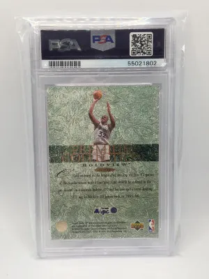 Shaquille O'neal 1995 SP Holoviews #PC25 PSA 9 HOF back
