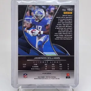 Jameson Williams Spectra Rookie /5 back