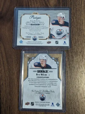 Ryan McLeod Auto Lot - Stature Rookie Auto /199 & Protege Auto back