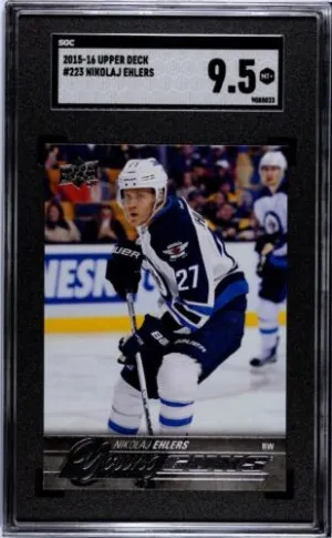2015-16 Upper Deck Young Guns Nikolaj Ehlers Rookie #223 SGC 9.5 front