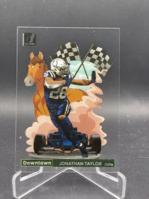 2022 Panini Clearly Donruss Downtown #DTJT Jonathan Taylor SSP front