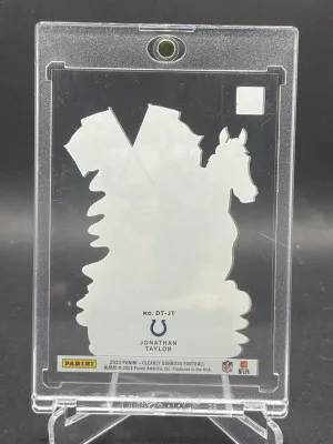 2022 Panini Clearly Donruss Downtown #DTJT Jonathan Taylor SSP back