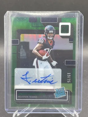 2022 Clearly Donruss John Metchie III #67 Rated Rookie Green /25 - Texans SP front