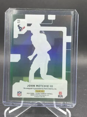 2022 Clearly Donruss John Metchie III #67 Rated Rookie Green /25 - Texans SP back