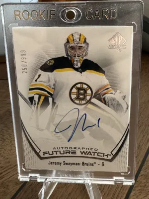 Jeremy Swayman Future Watch Auto front