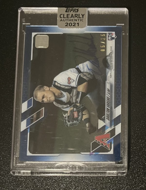 2021 Topps Clearly Authentic Daulton Varsho Auto /25 front