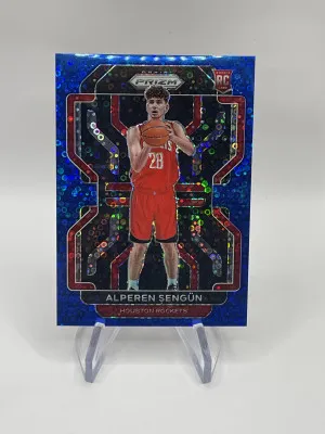 2021 Panini Prizm Alperen Sengun Rookie Blue Disco /150 front