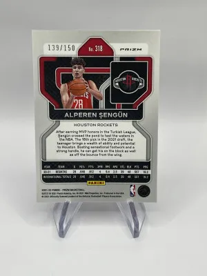 2021 Panini Prizm Alperen Sengun Rookie Blue Disco /150 back