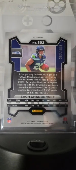 2023 Prizm Zach Charbonnet Premium Pandora /400 back