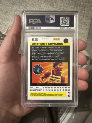 Anthony Edwards flux blue cracked ice rookie back