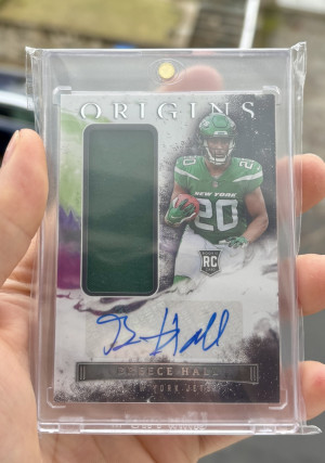 Breece Hall Origins Rookie Auto Patch RPA front