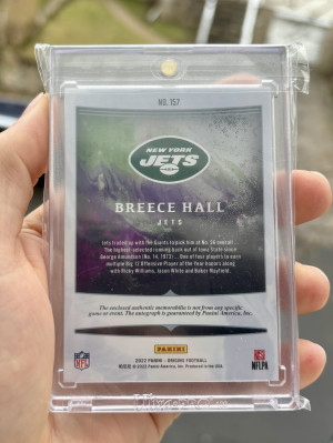 Breece Hall Origins Rookie Auto Patch RPA back