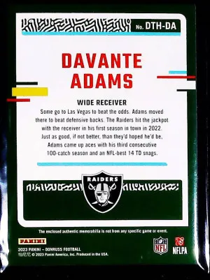 Alvin Kamara 2017 Donruss Optic Rated Holo Prizm #199 PSA 10 Rookie RC back