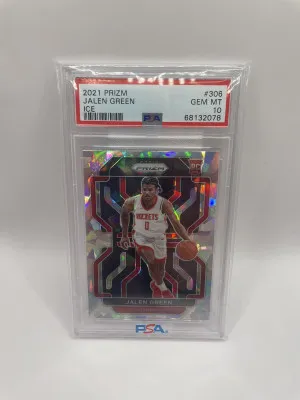 2021 Panini Prizm Jalen Green “Prizm Ice” PSA 10 rookie front