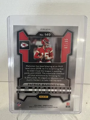 2023 Prizm No Huddle Blue Disco /95 back