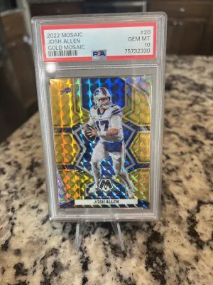 2022 Mosaic Gold Josh Allen PSA 10 front